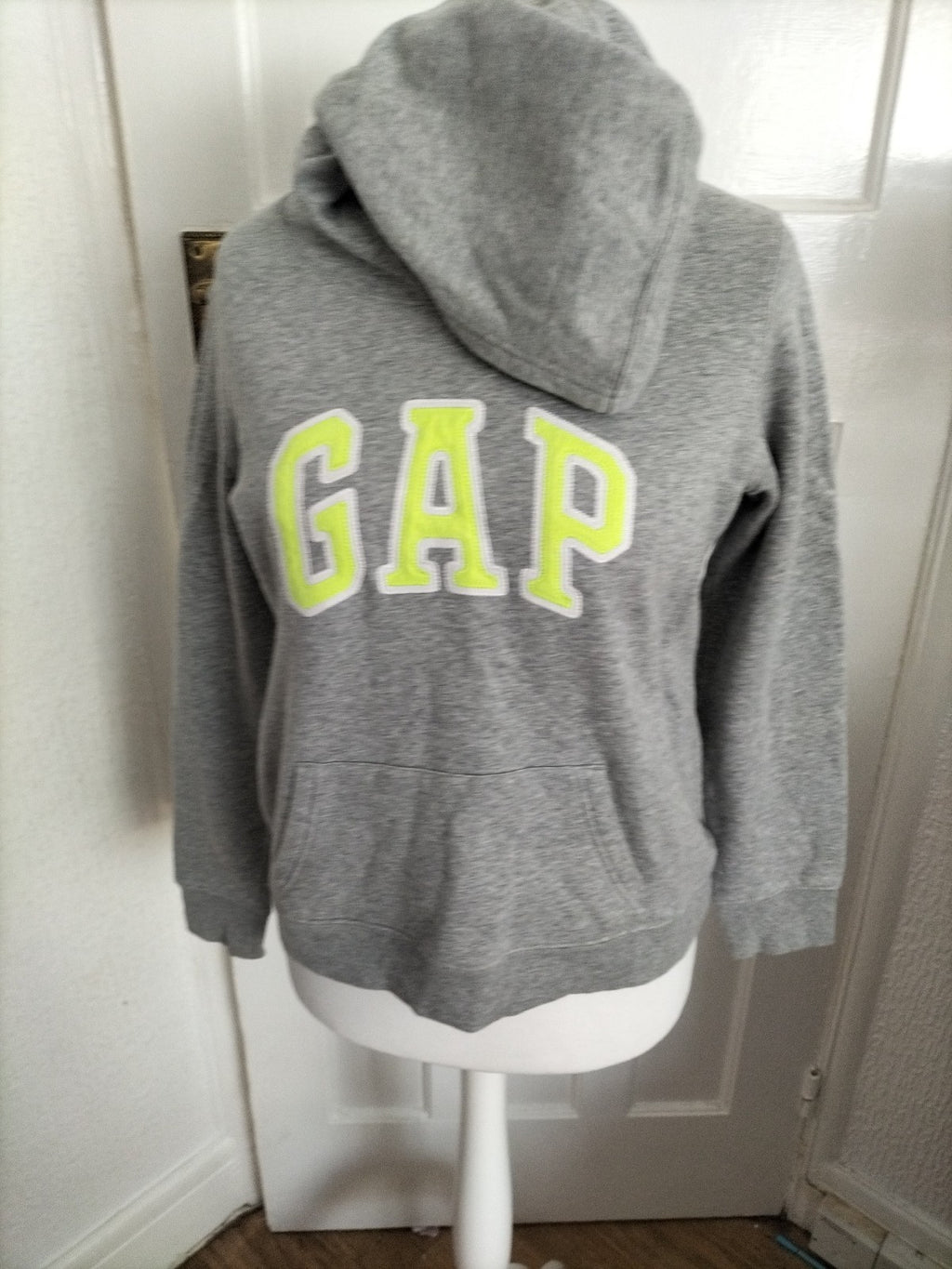 Mens Gap Size M Grey Pullover Print Hoodie