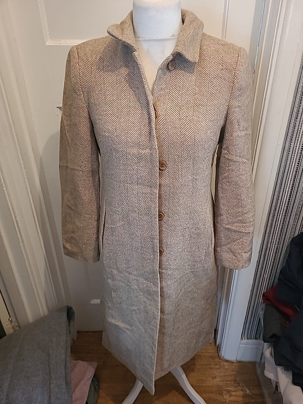 Ladies Etams Size 12 Beige/Cream Lined Jacket
