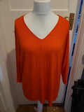 Ladies Roman Size 20 Bright Orange Long Sleeved Tee