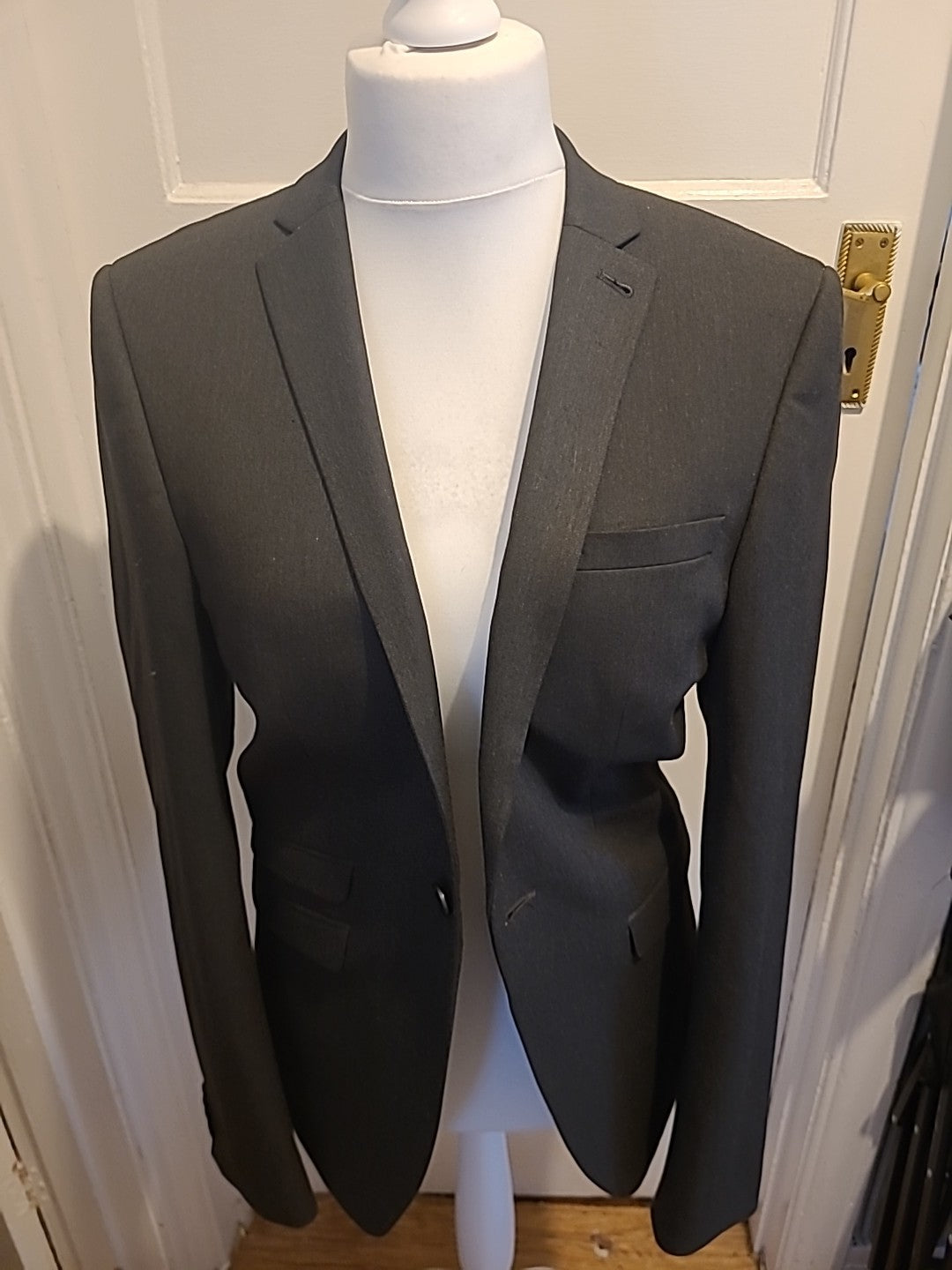 Mens Next Size 38L Greyish Charcoal Lined Padded Blazer
