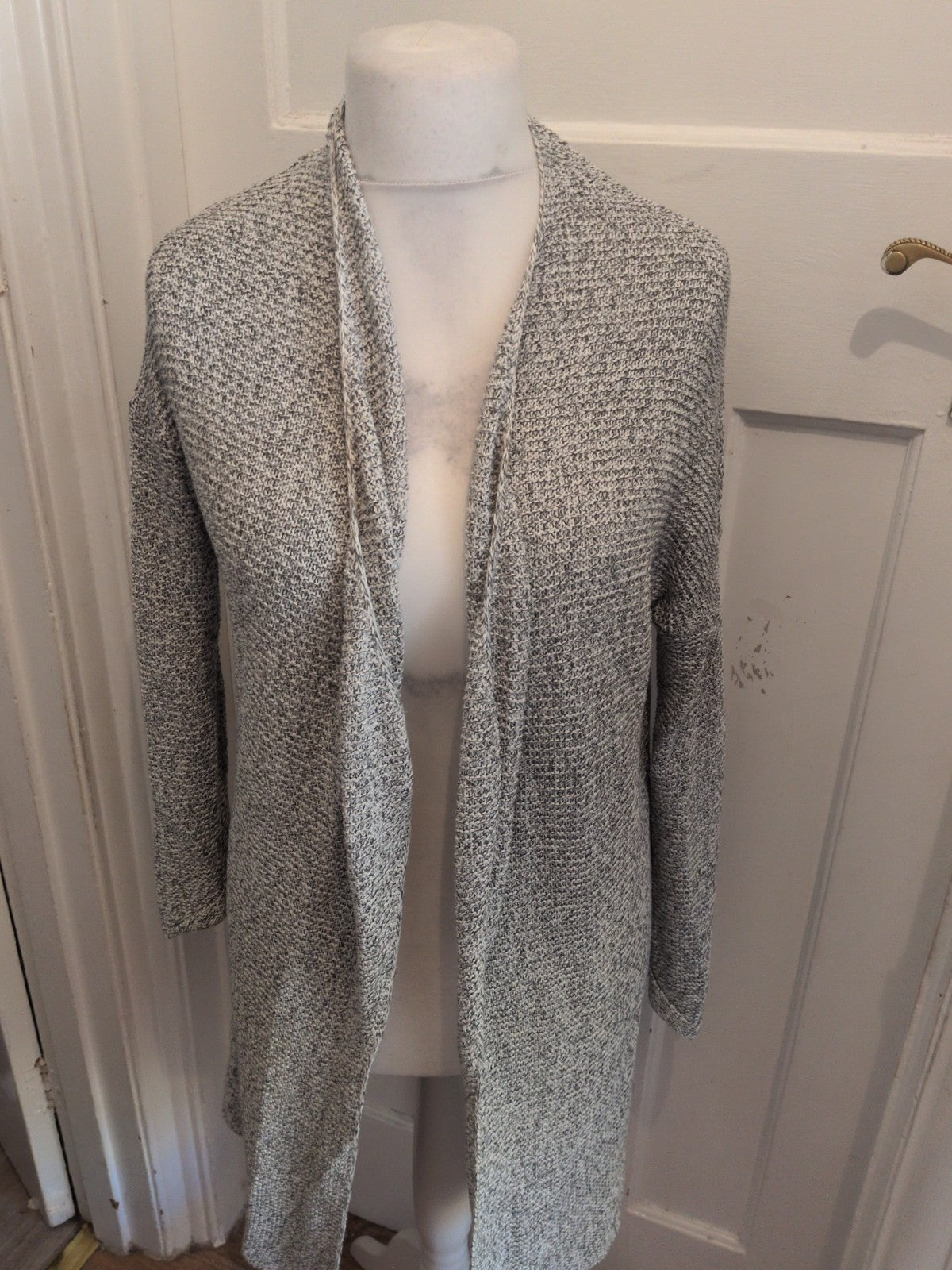 Esmara 10-12 Grey Flecked Open Cardigan