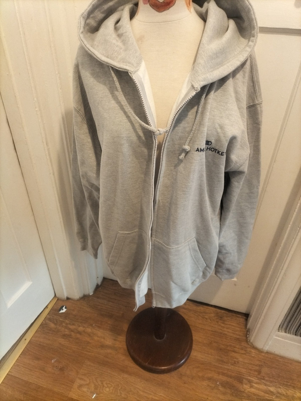 Mens Justhoods Size XL Grey Zip Through Jacket