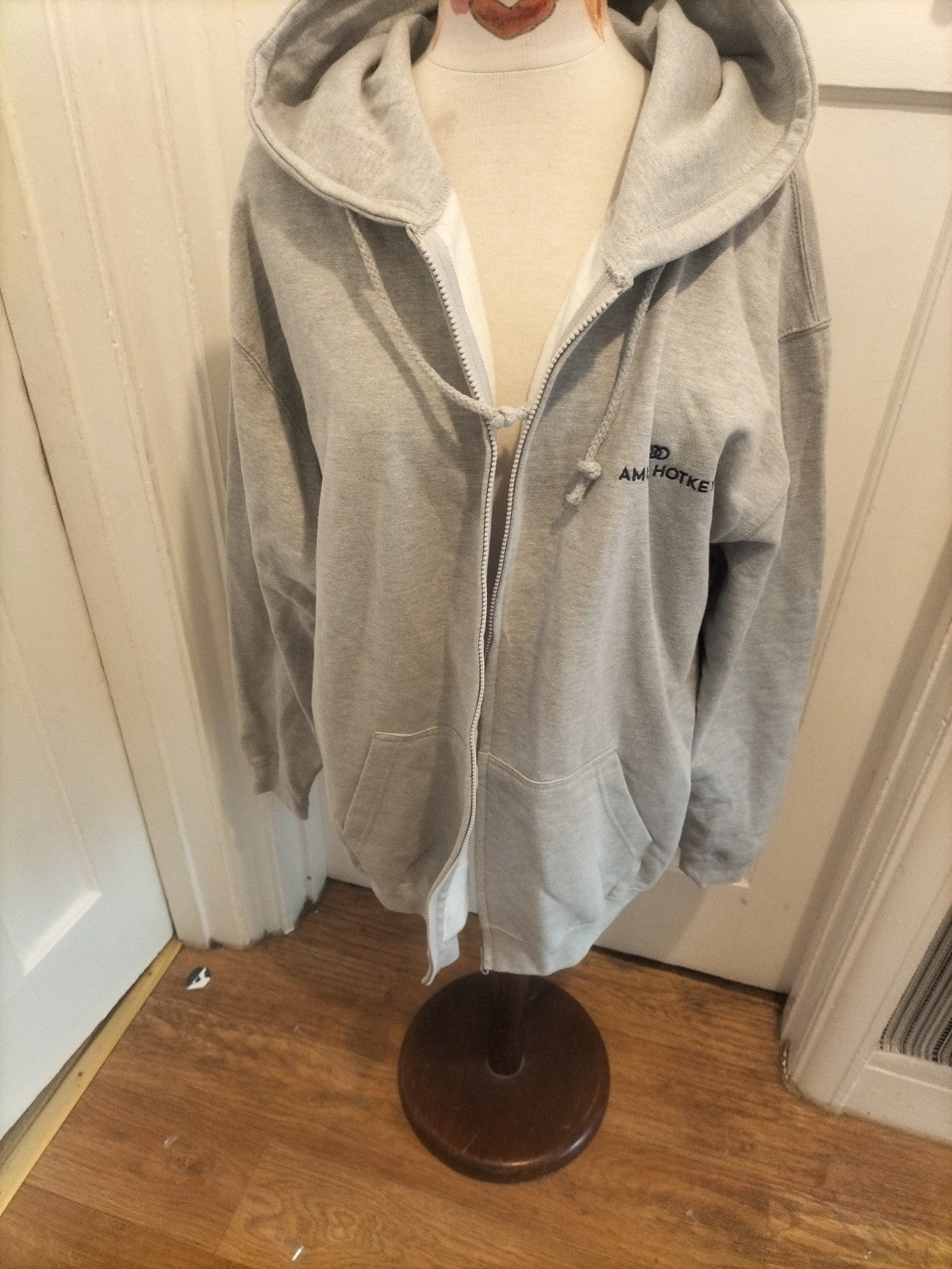 Mens Justhoods Size XL Grey Zip Through Jacket