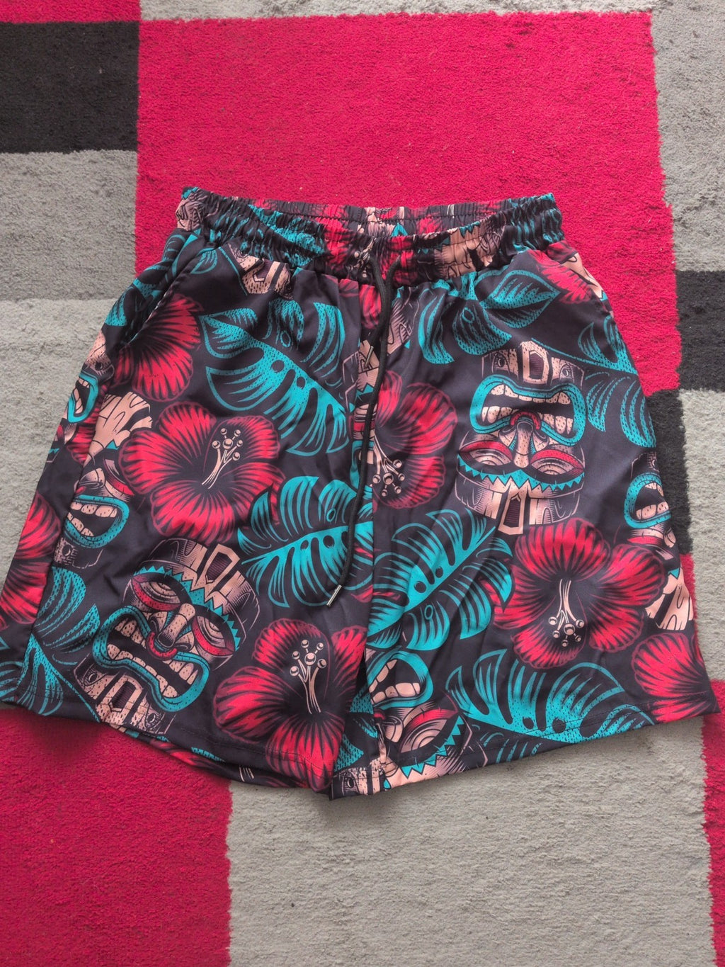Large Multicoloured Lightweight Elasticated Shorts