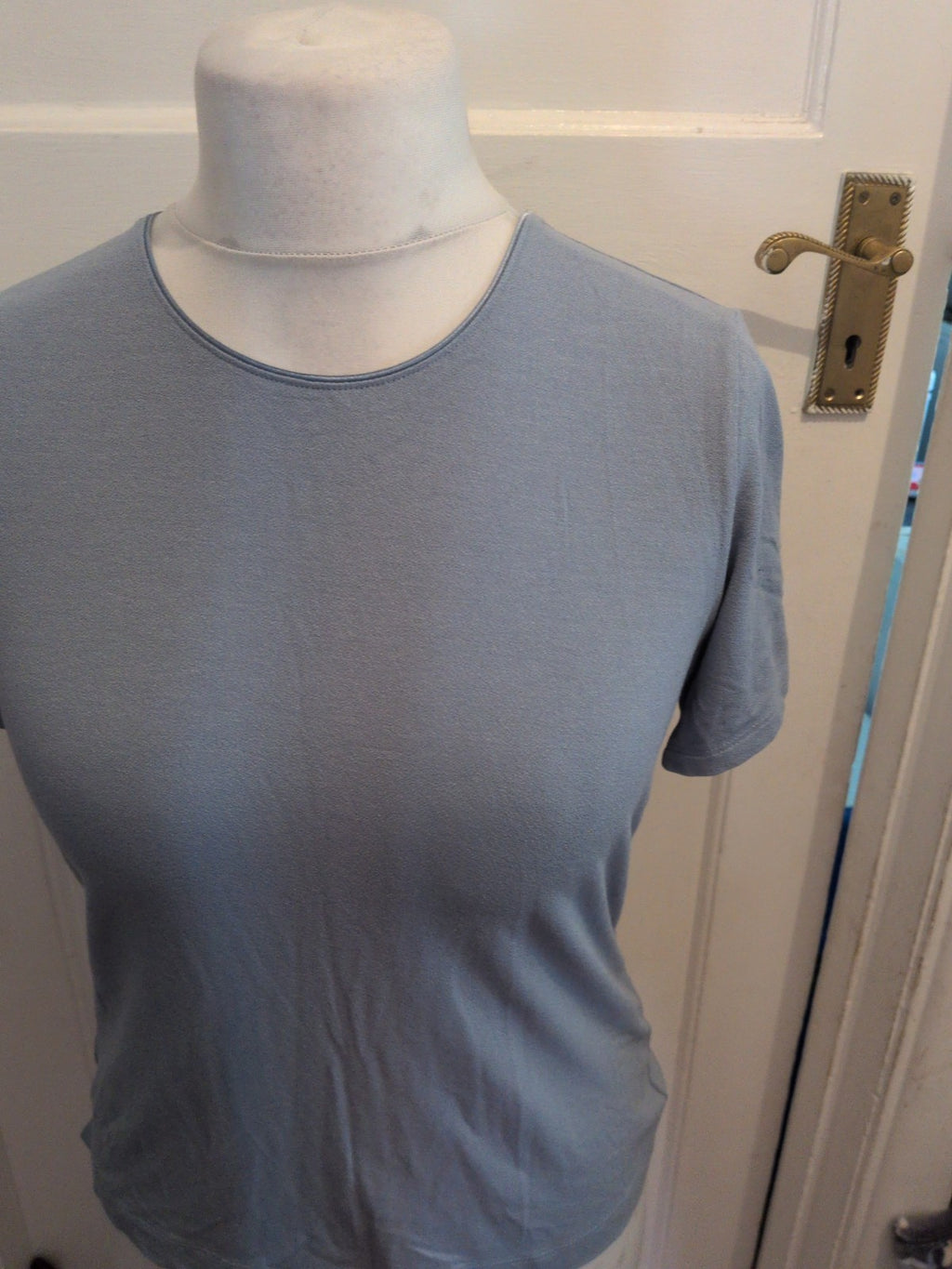 Marks And Spencer 14 Light Blue Short Sleeve T-shirt
