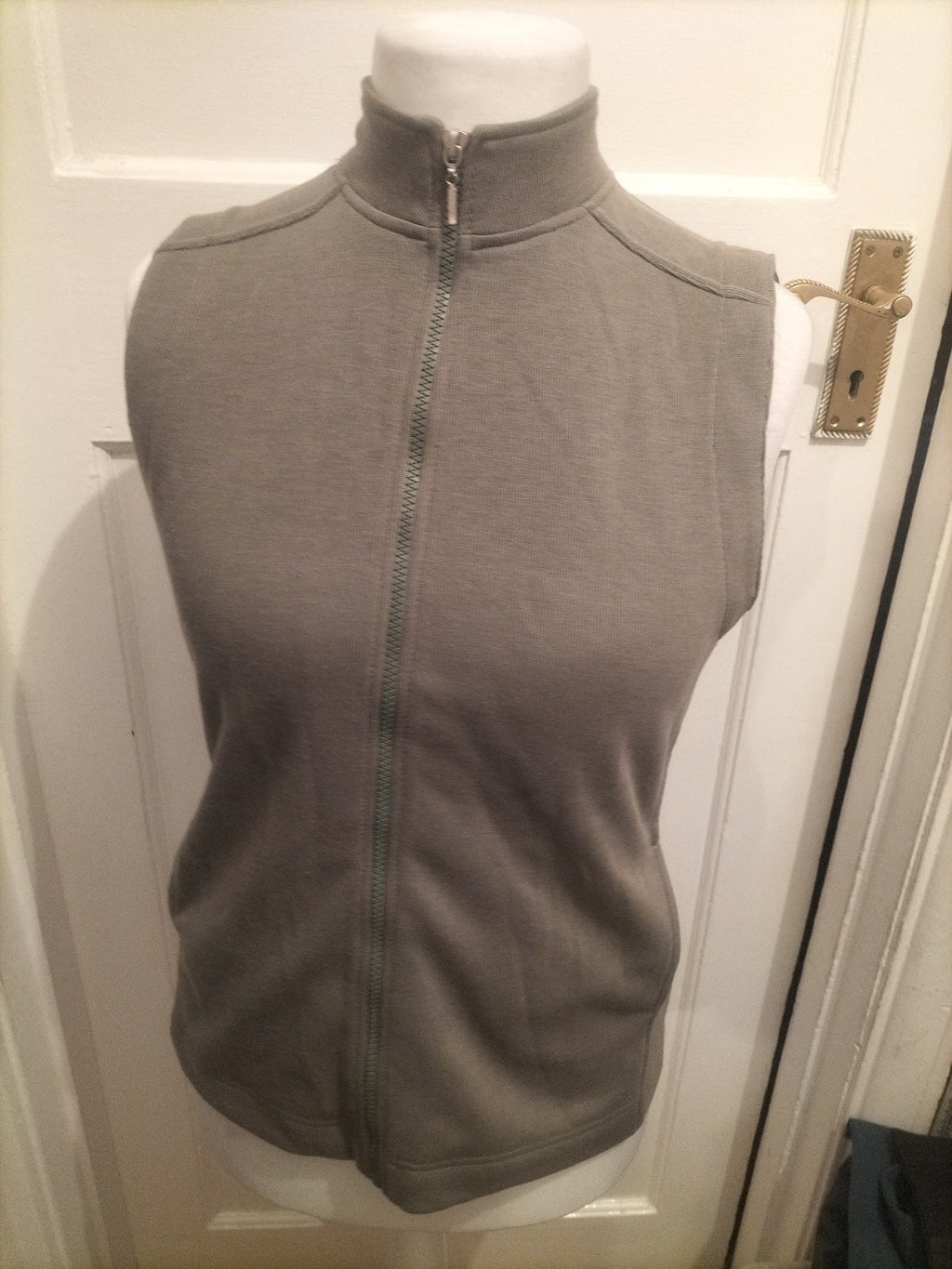 Ladies Viz.A.Viz Size 14 Green Full Zip Sleeveless Jacket