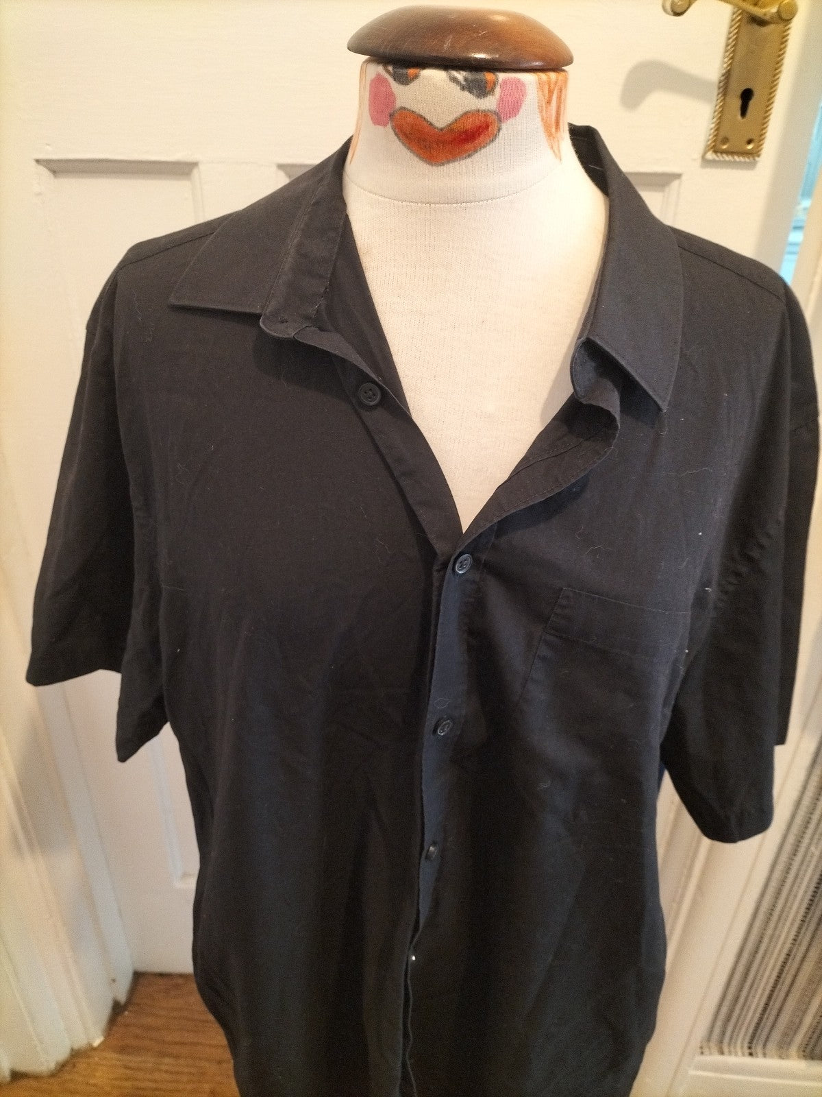 Mens Taylor&Wright Size 18" Black Short Sleeved Shirt