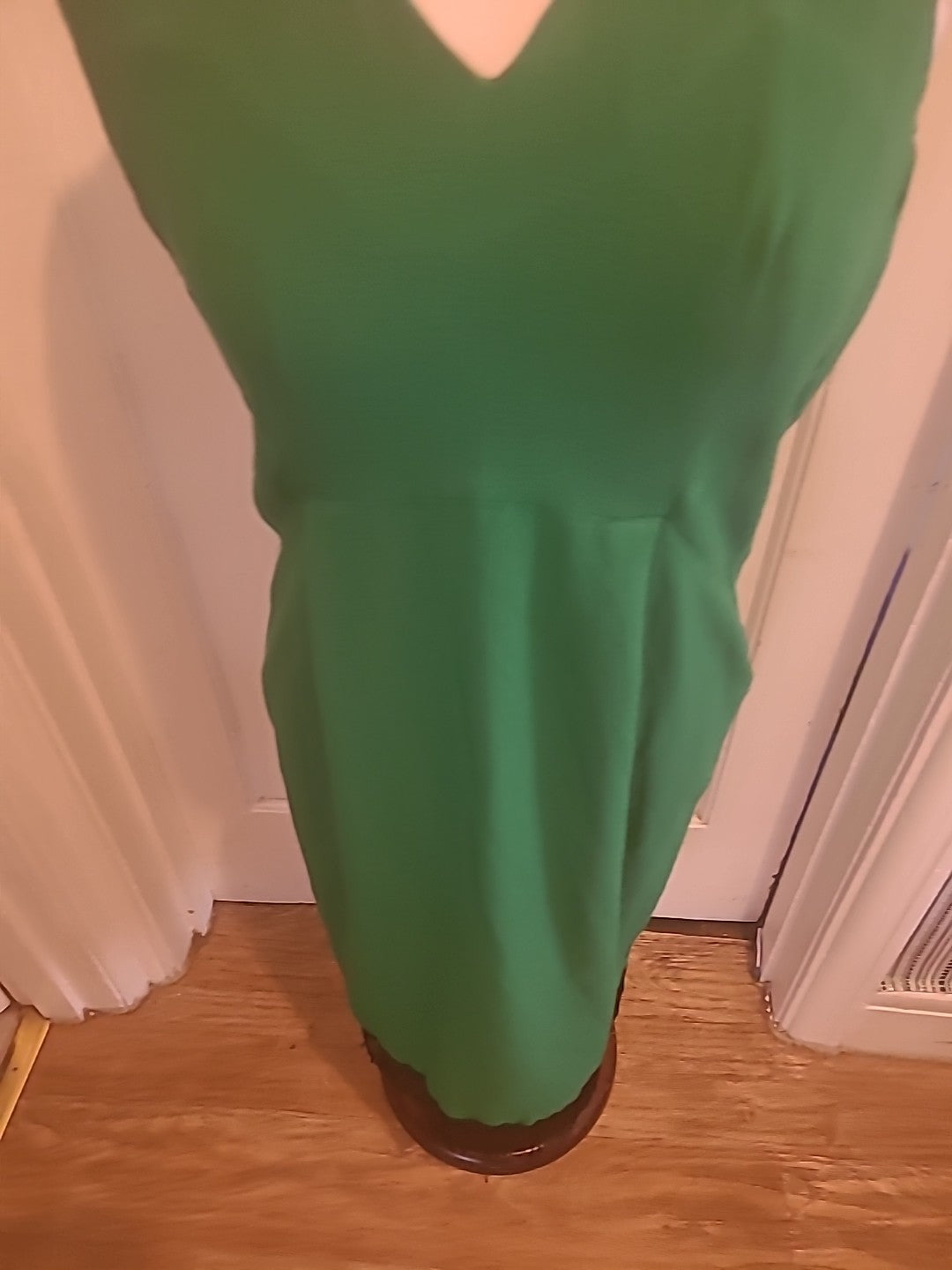 Ladies H&M US 8 Bottle Green Short Sleeve Dress