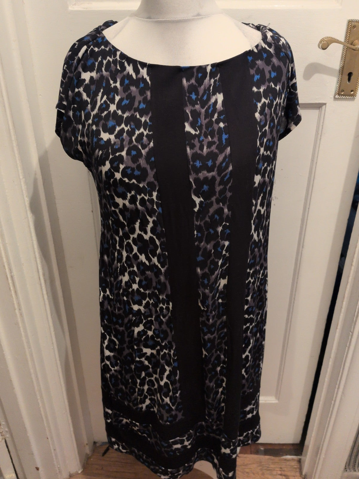 M&Co 16 Leopard Print Pattern Sleeveless Dress