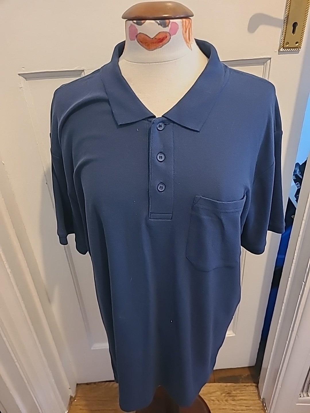 Mens Fruit Of The Loom Size XL Navy Polo