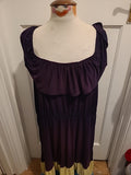 Ladies Wardrobe Size XL Yellow/Blue/Purple Sleeveless Flare Dress