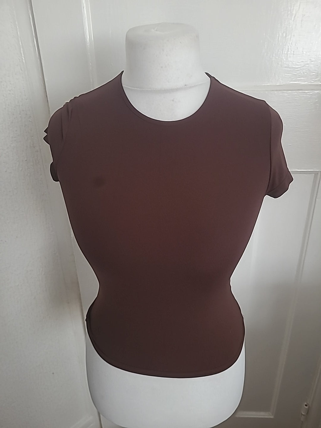 Ladies Katch Me Size 6 Brown Short Sleeved Tshirt