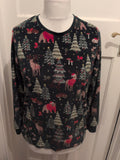 Ladies Primark Size Small Green Christmas Jumper