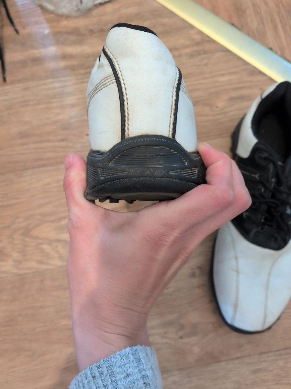 Woodworm UK 8 Black And White Trainers Need A Clean
