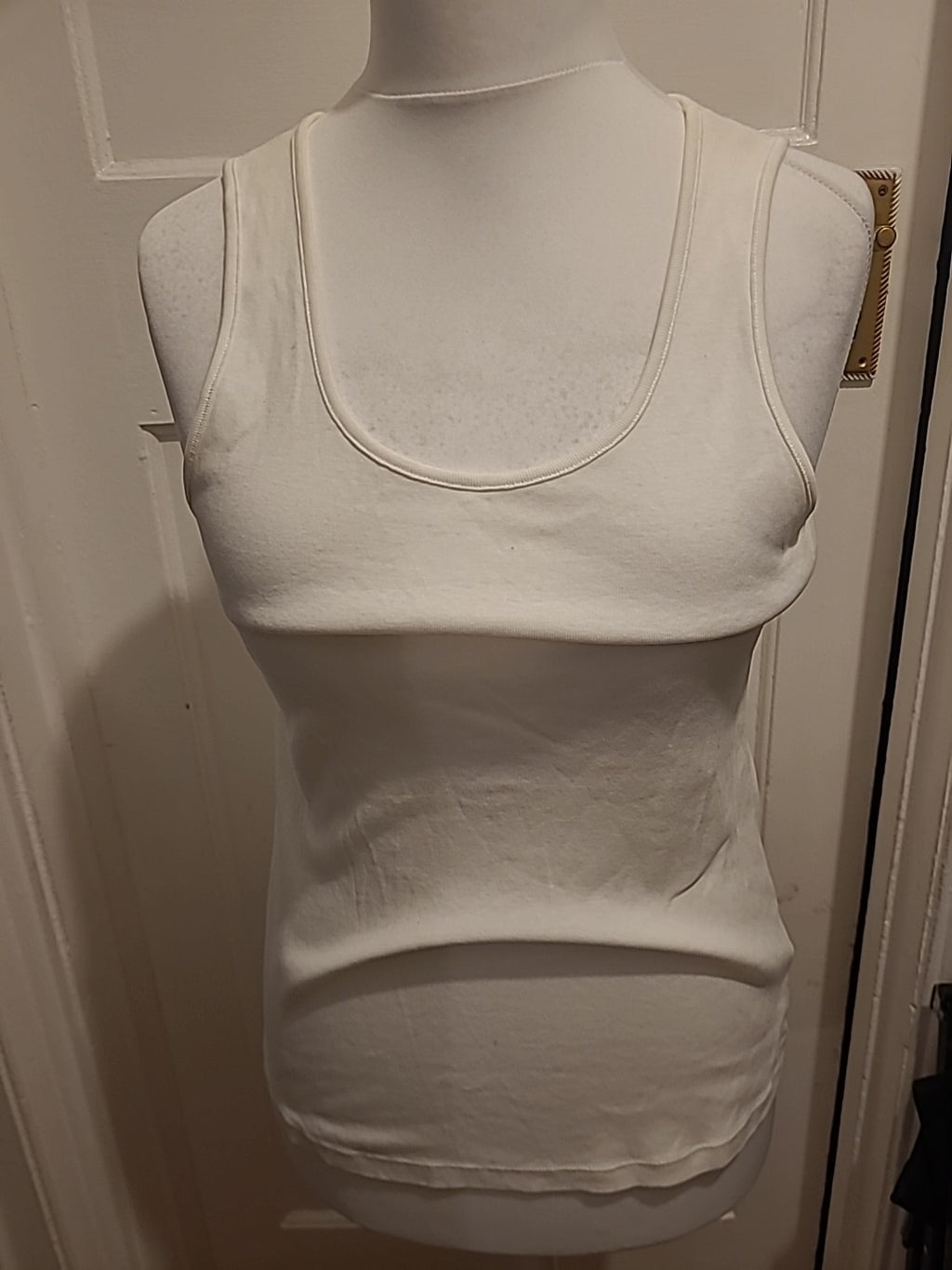 Ladies Marks And Spencer Size 16 White Essentials Tshirt Sleeveless