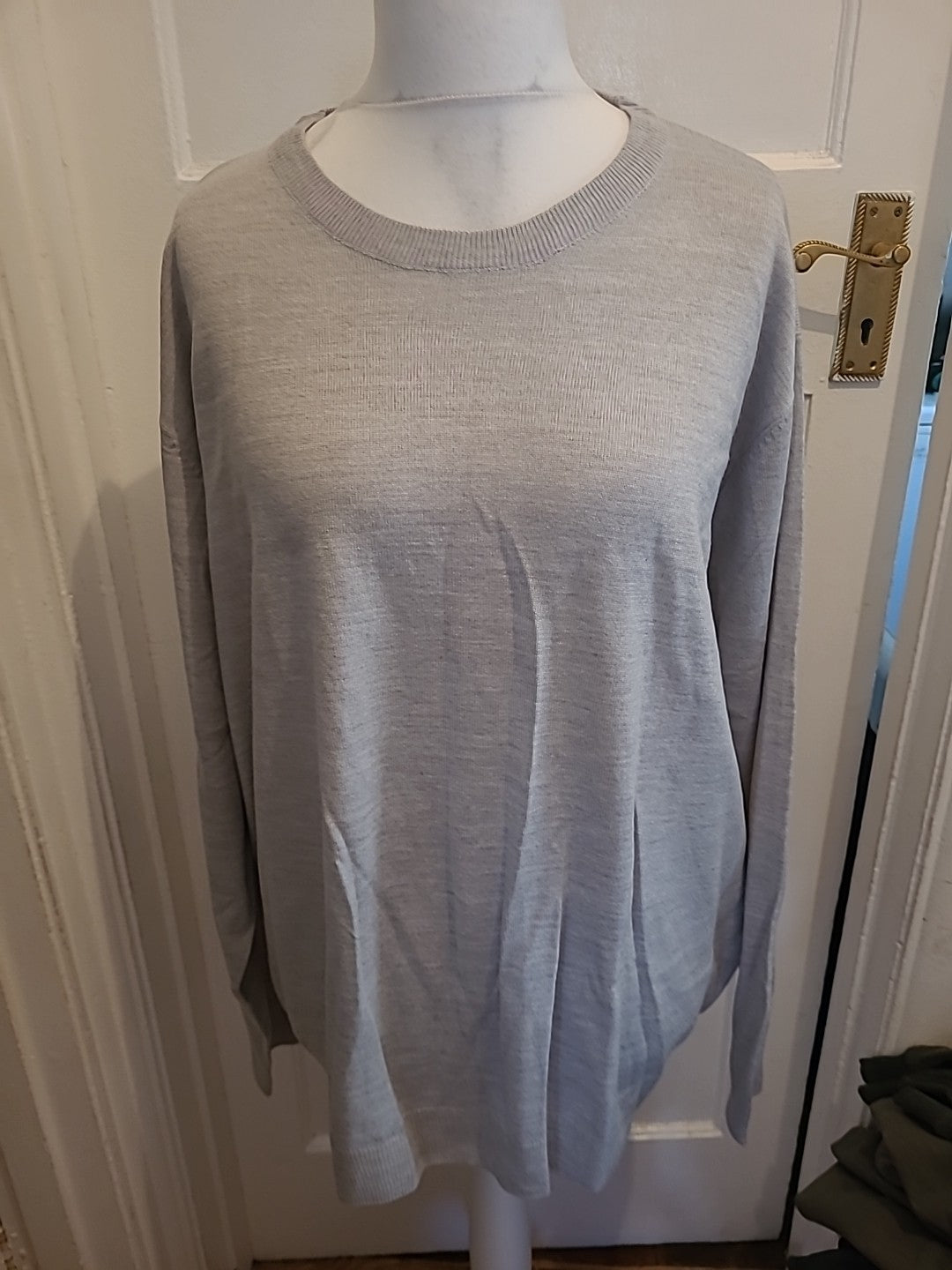 Mens Jacamo Size 3XL Metallic Grey Pullover Jumper