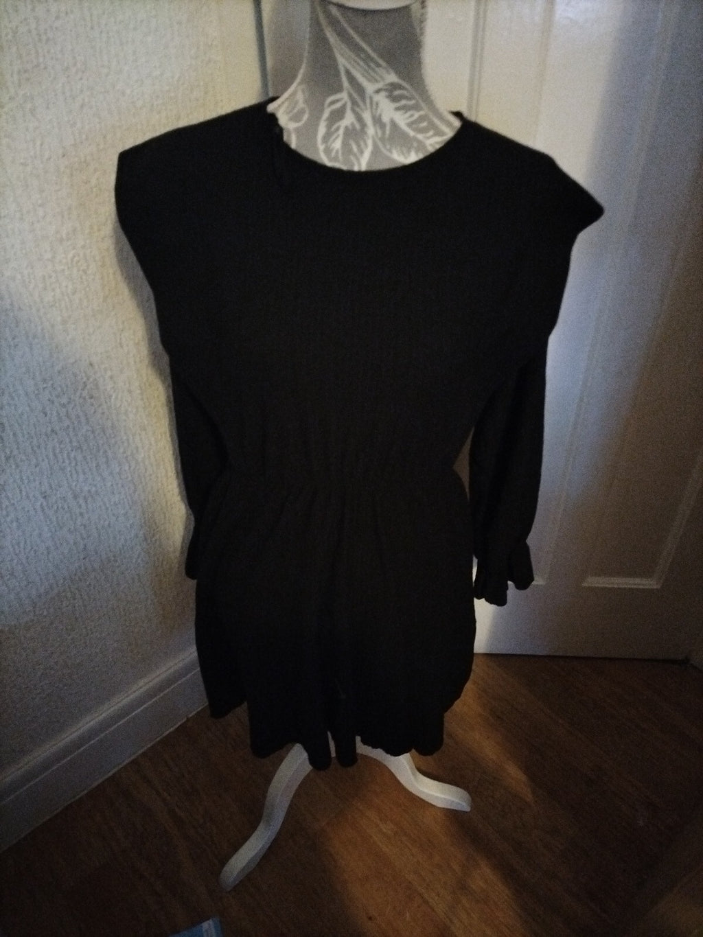 Ladies Zara Size Small Black Long Sleeved Dress