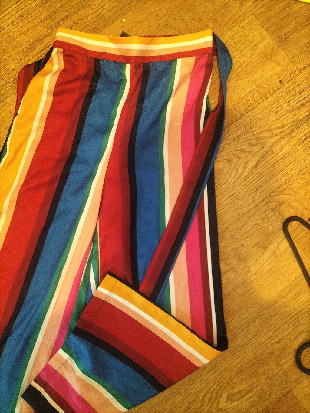 Ladies Primark Size 4 Multi Stripe Elasticated Trousers