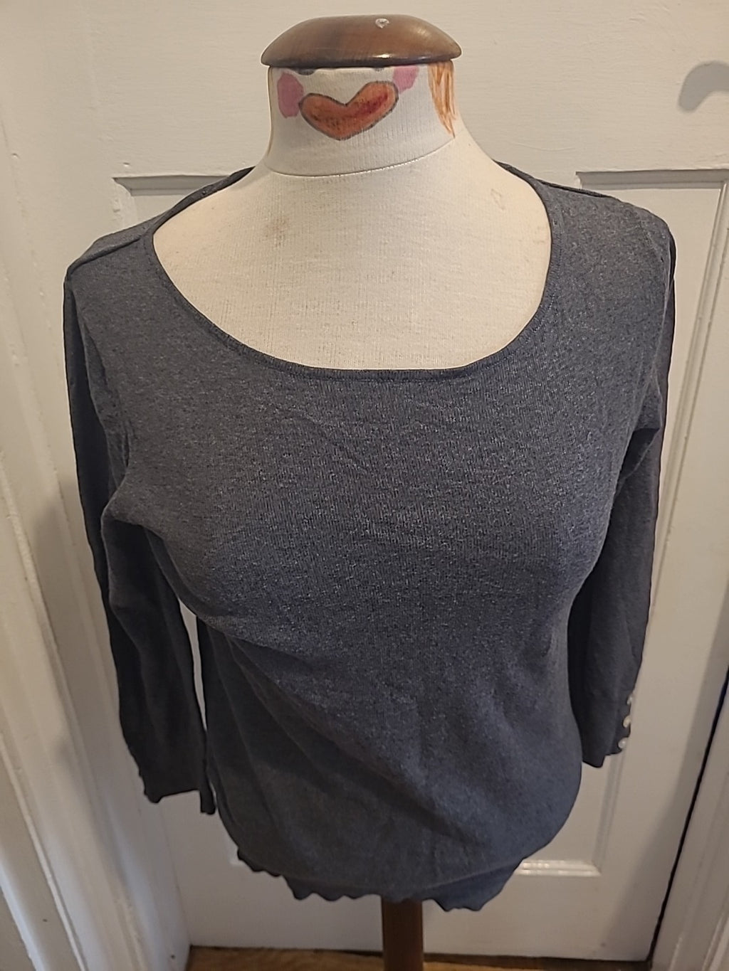 Ladies Next Size 10 Grey Knitwear Long Sleeved