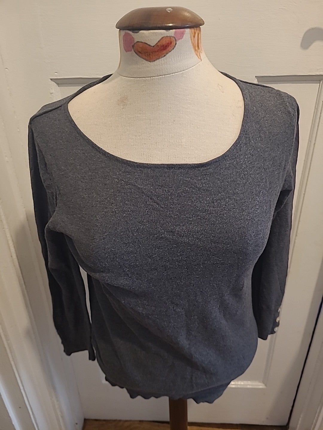 Ladies Next Size 10 Grey Knitwear Long Sleeved