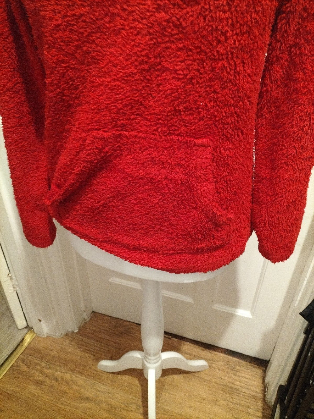 Ladies Peacocks Size 6-8 Red Fluffy Pullover Jumper