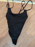 ASOS M/L Black Spaghetti Strap Swimsuit