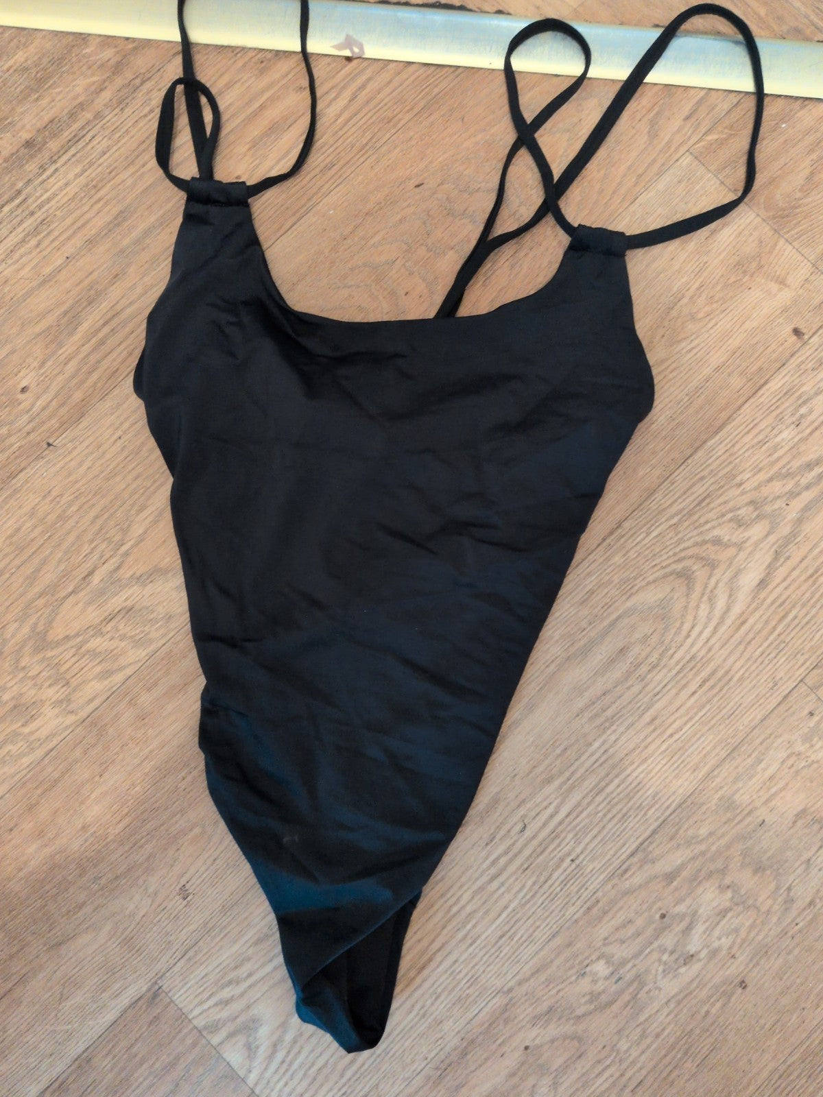 ASOS M/L Black Spaghetti Strap Swimsuit