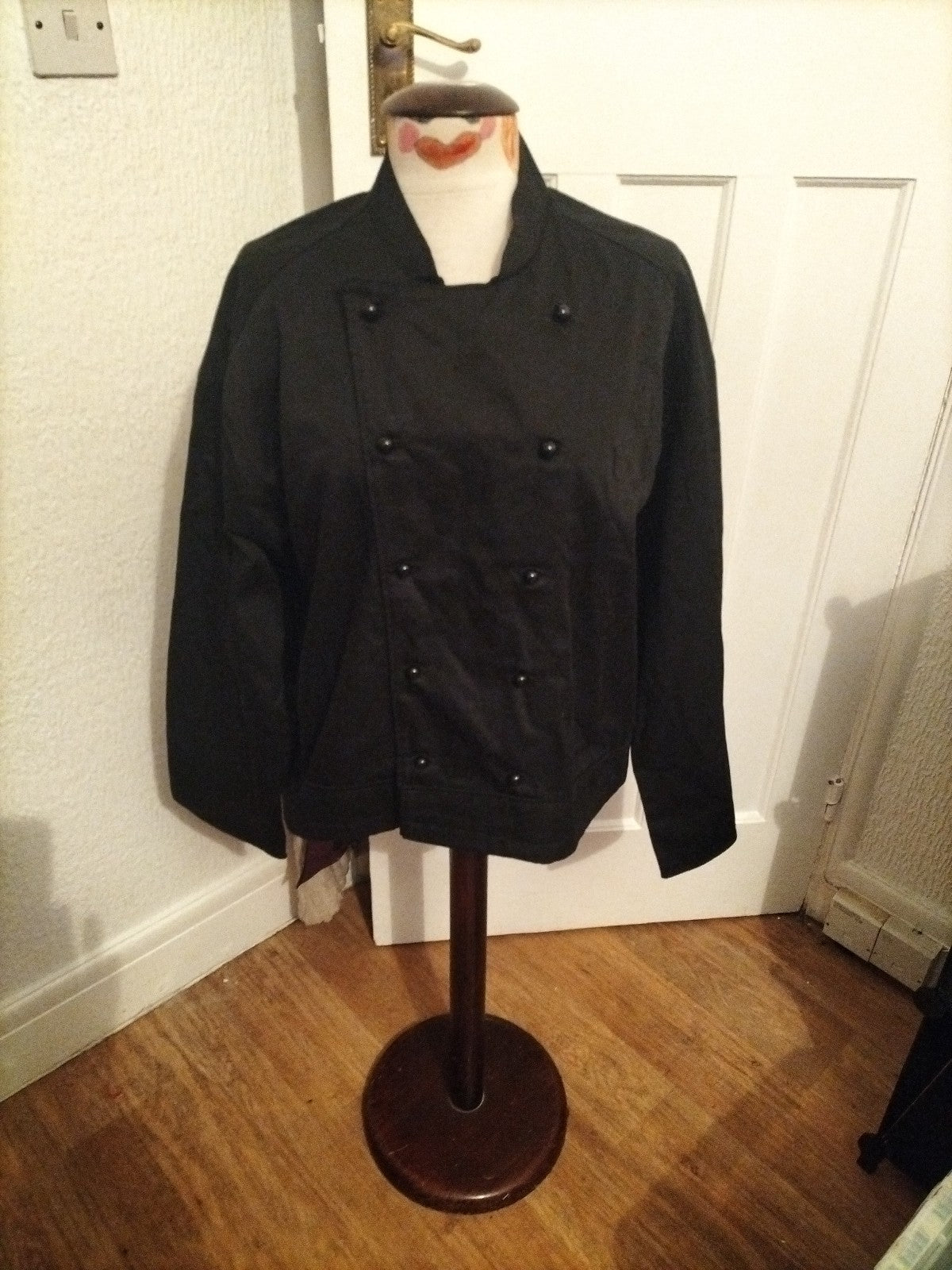 Mens Size 38" Chest Black Chef Jacket