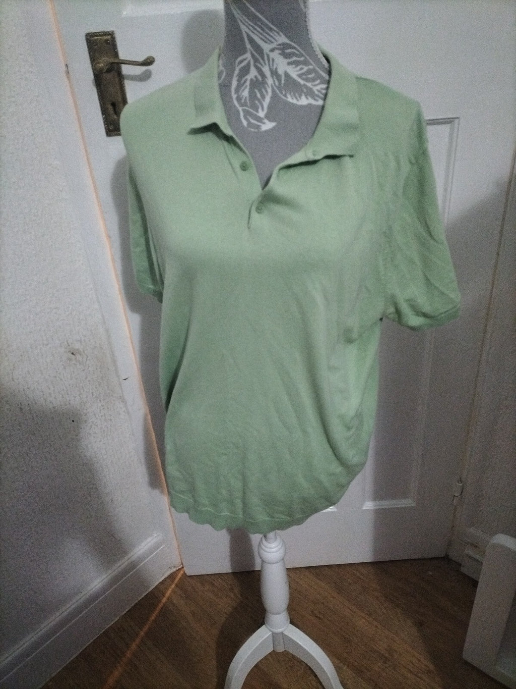 Mens George Size Large Green Polo