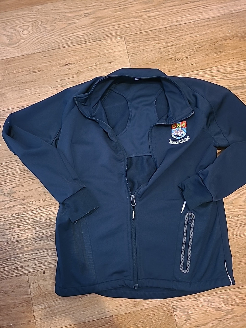 Boys Aptus Size 30/32 Chest Black Zip Through Jacket