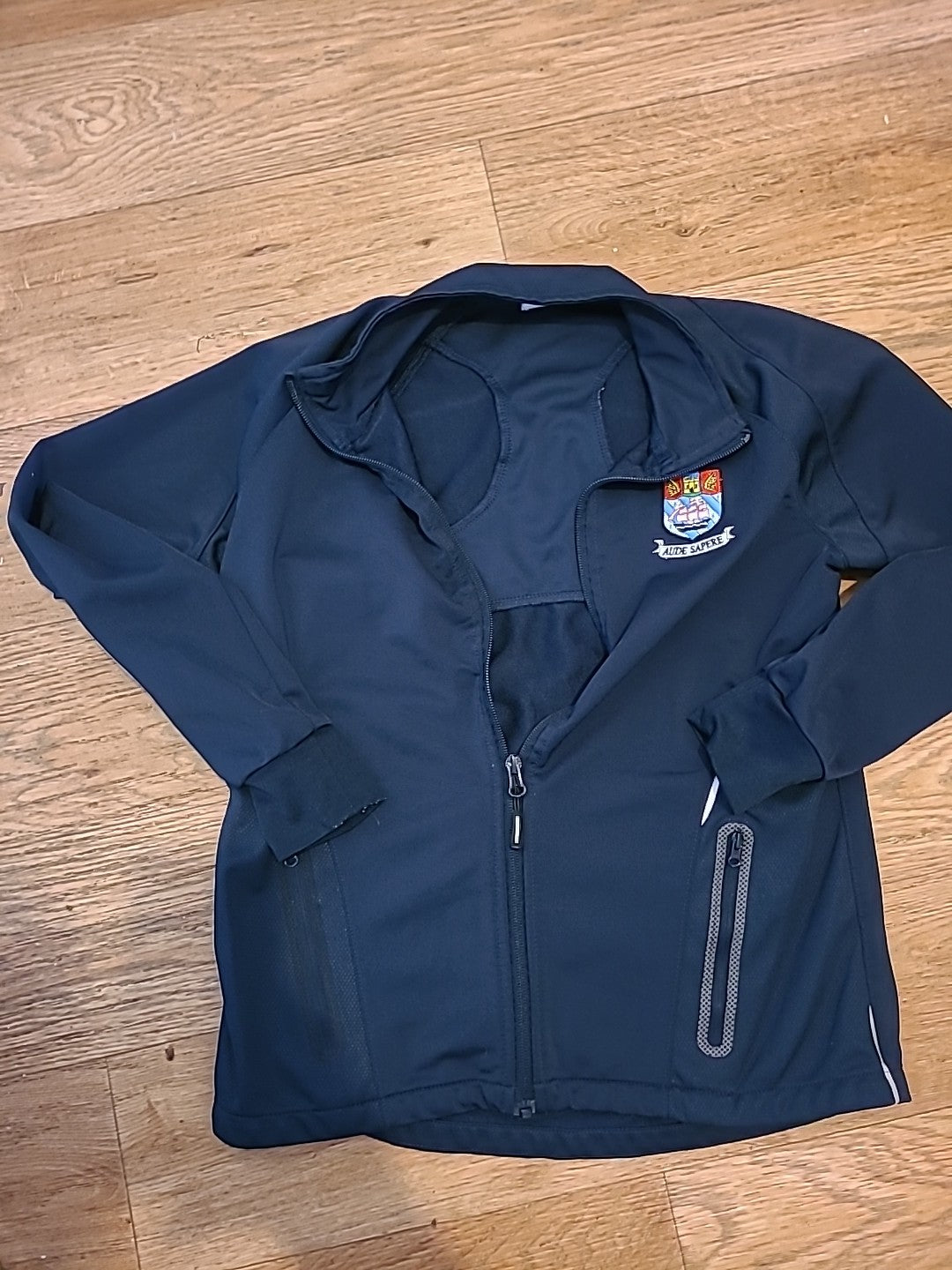 Boys Aptus Size 30/32 Chest Black Zip Through Jacket