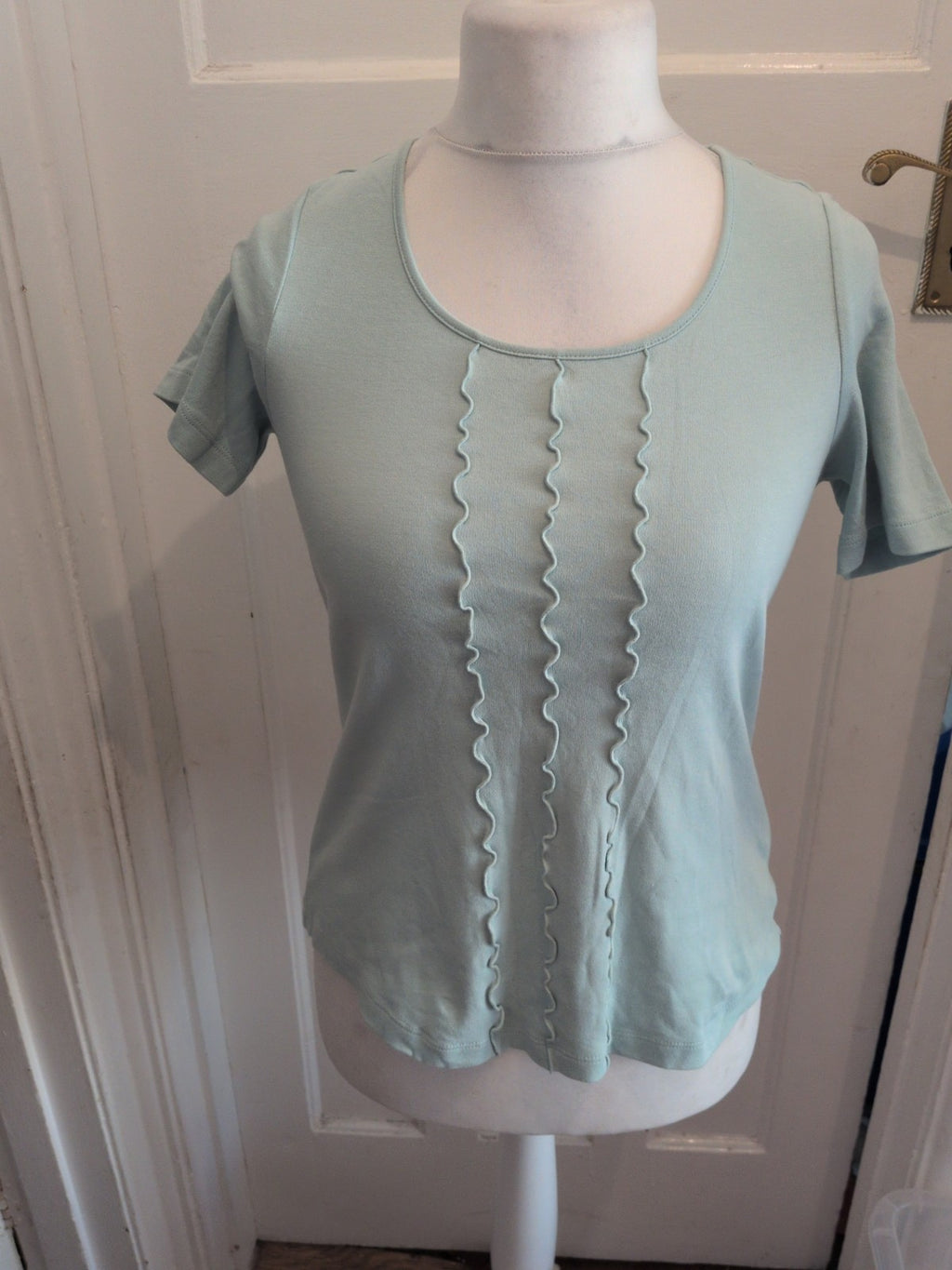 Marks And Spencer 12 Duck Egg Short Sleeve T-shirt