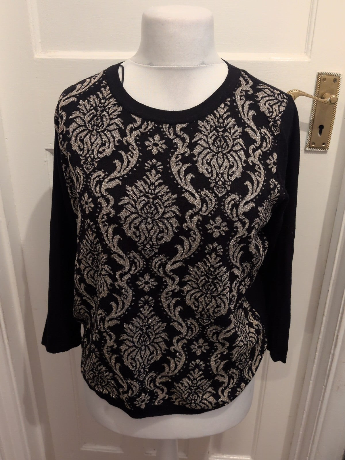 Papaya Classic 16 Black And Gold Long Sleeve Jumper