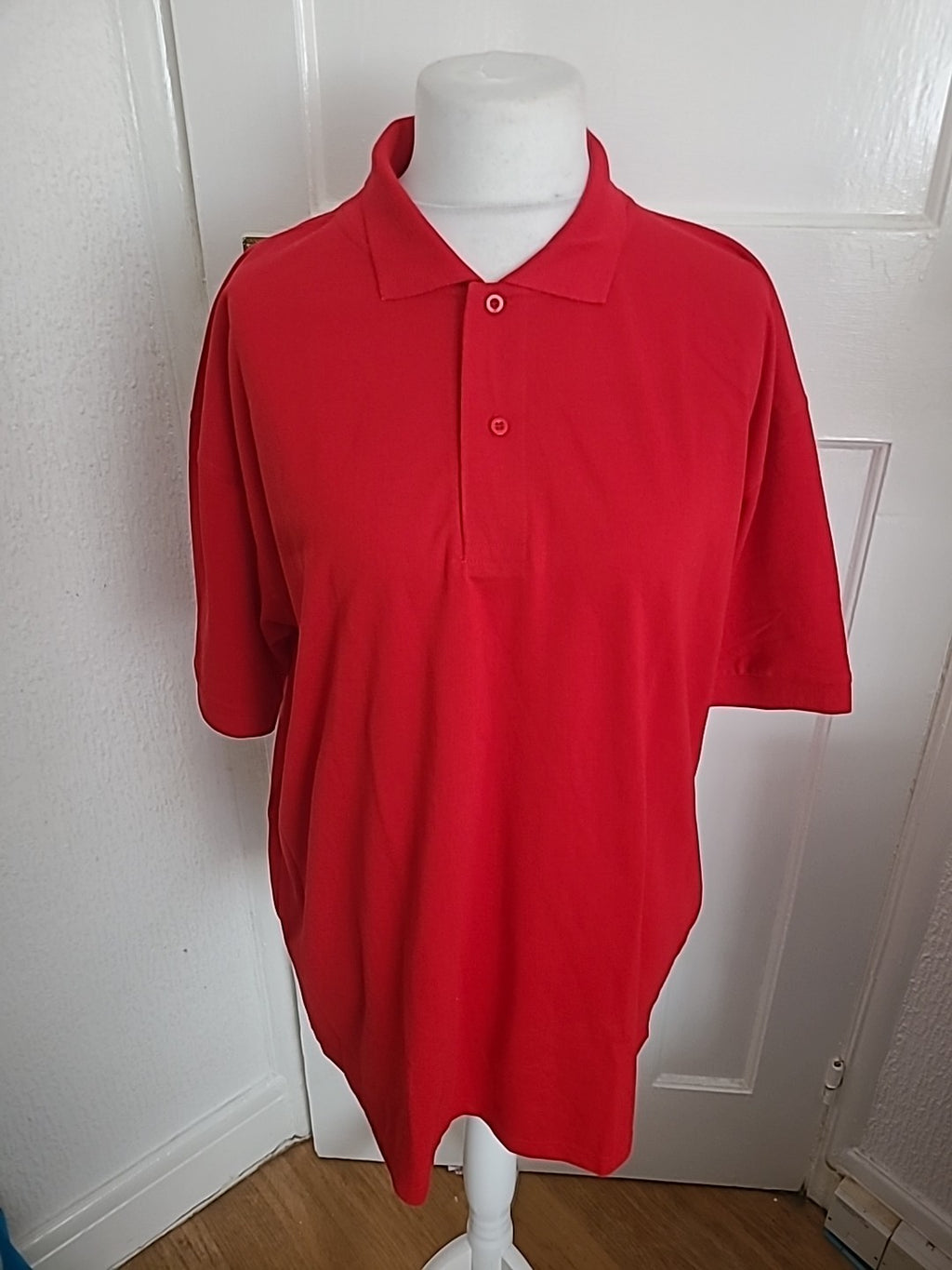 Mens Kedeke Size 3XL Red Short Sleeved Polo
