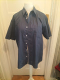 Mens Pierre Cardin Size 2XL Navy With Spiral Short Sleeved Shirt