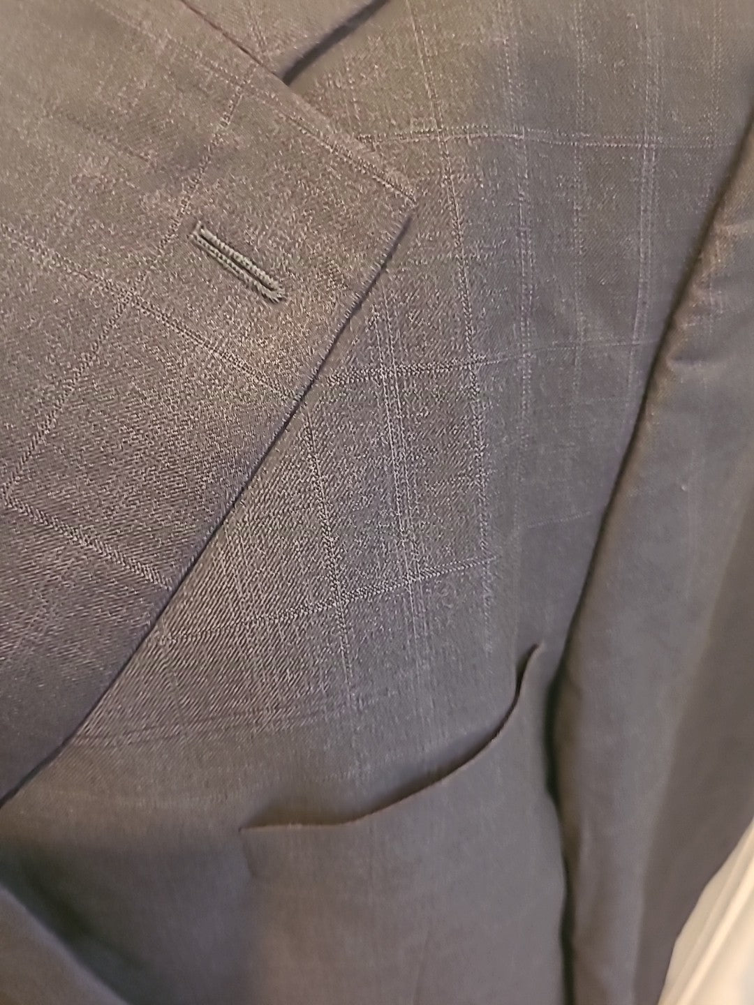 Mens Marks And Spencer Size 46M Grey Italian Fabric Pure Wool Blazer
