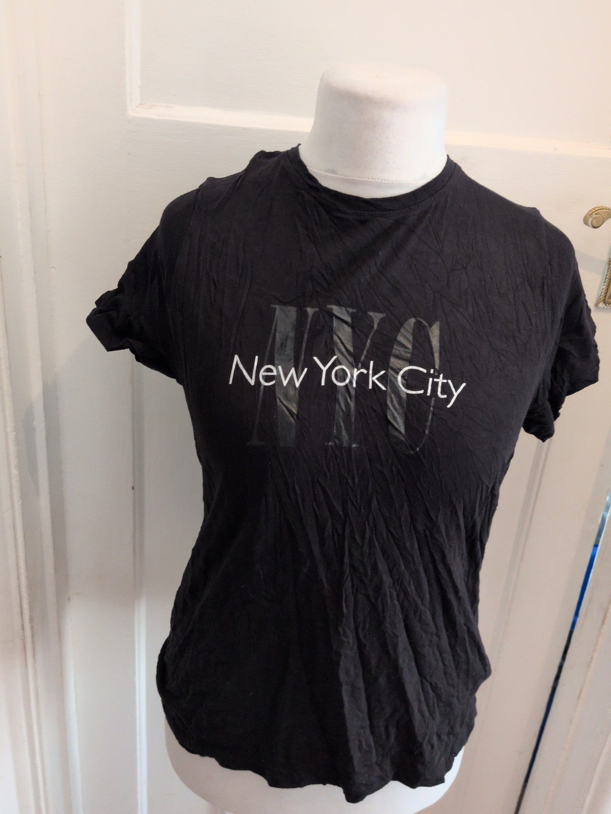 New Look 12 Black New York Print Short Sleeve T-shirt