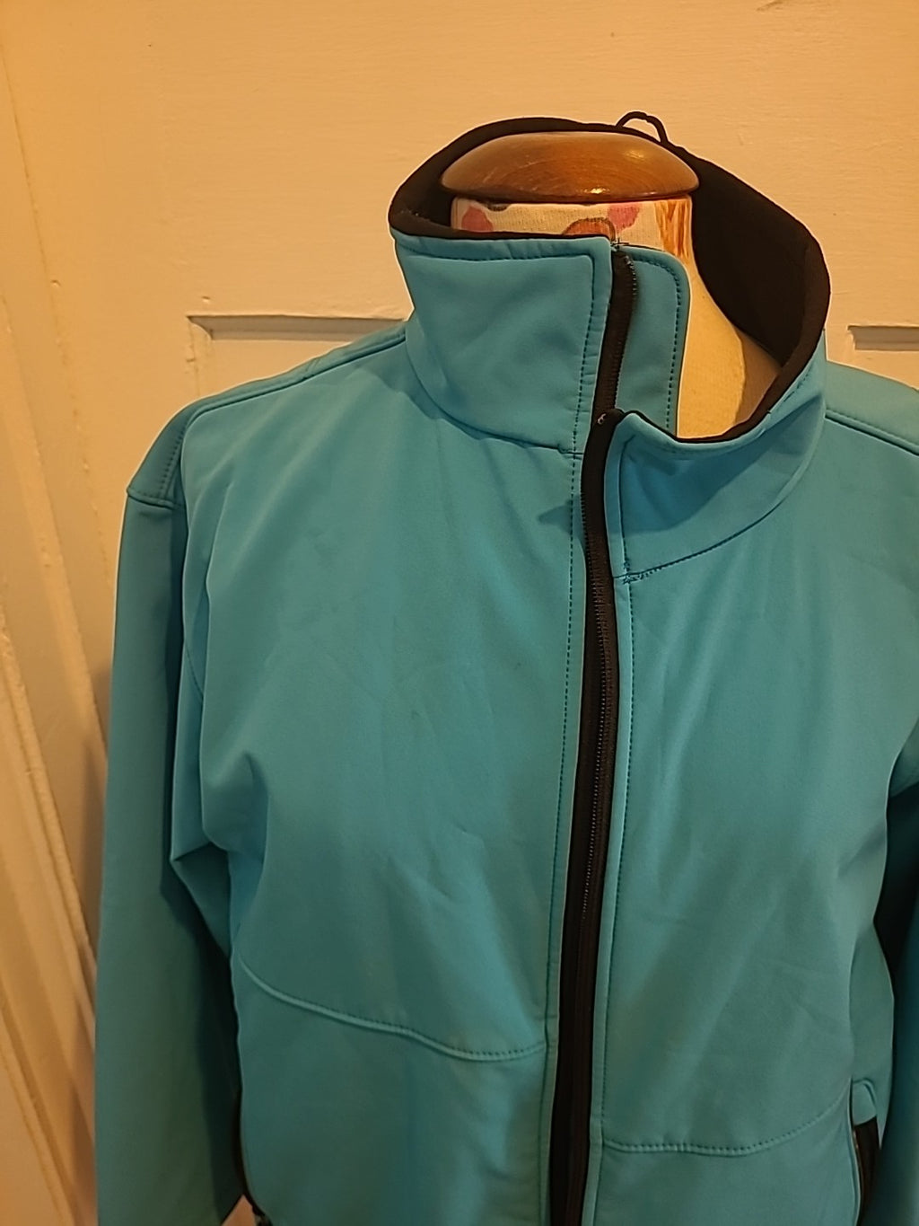Ladies Clique Size Large Sea Blue Zip Through Jacket