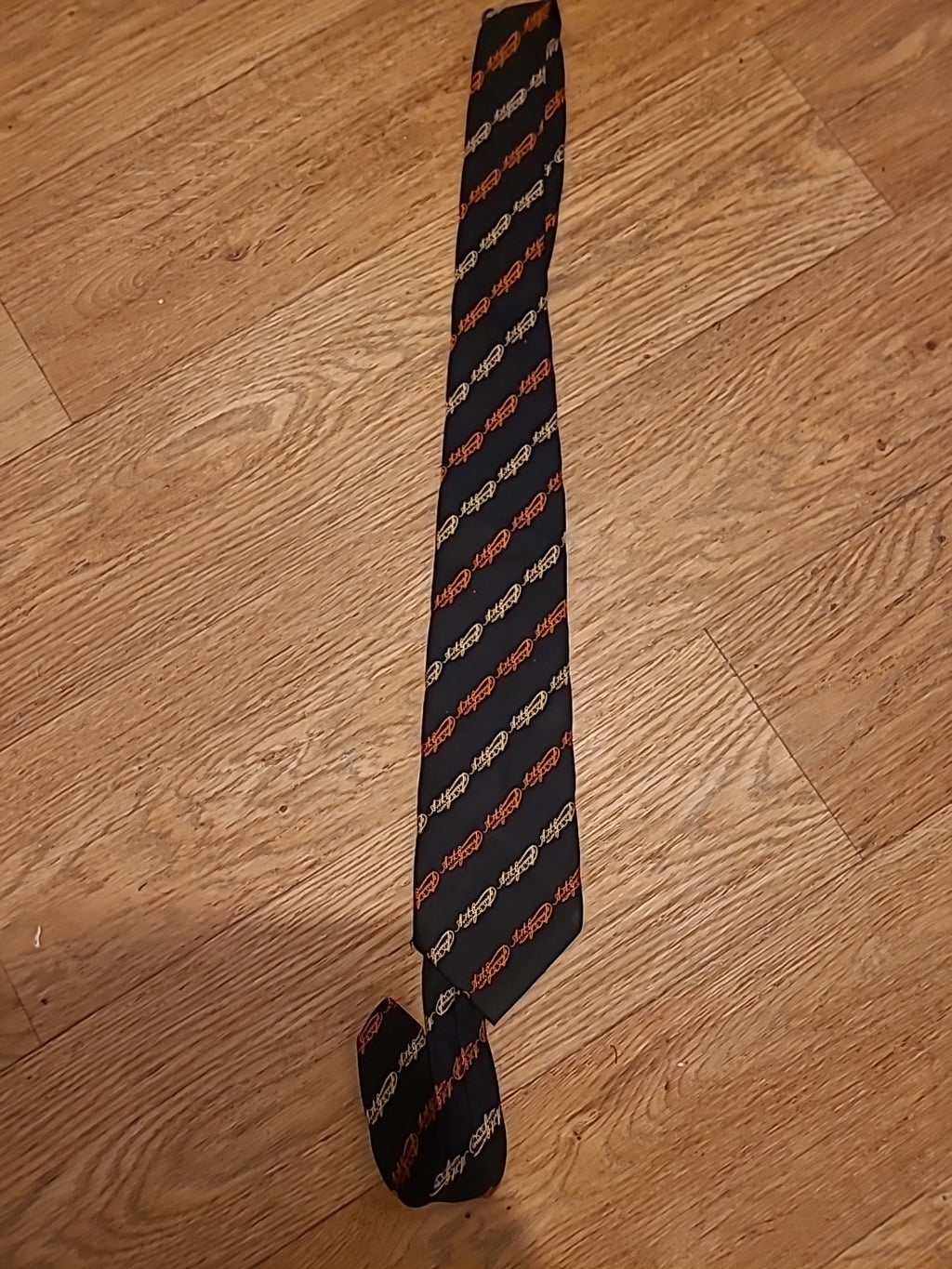 Mens Tootal Orange/Black/Gold Tie