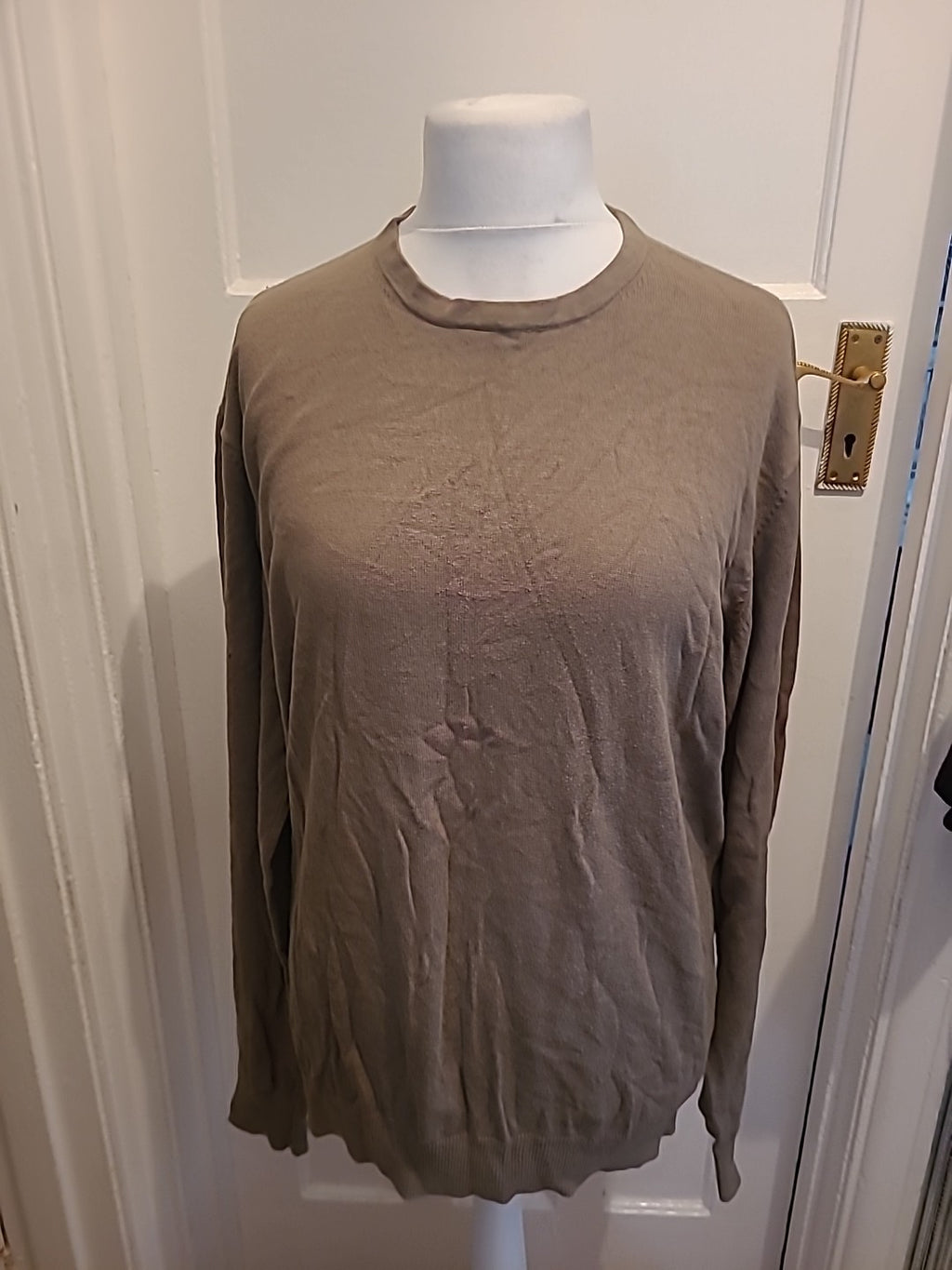 Mens James Pringle Size Large Brown Pullover Jumper