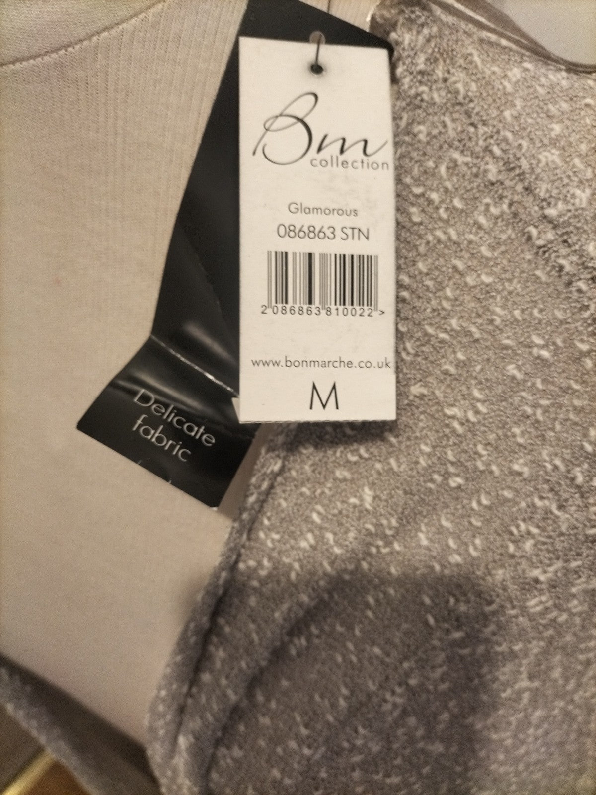 Brand New Ladies BM Collection Size Medium Grey Fleck Mid Sleeved Cardigan...