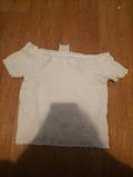 Primark 11-12 Years White Short Sleeved Top Bubblehem