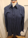 Mens Autograph Non Iron Size 16" Navy Long Sleeve Shirt