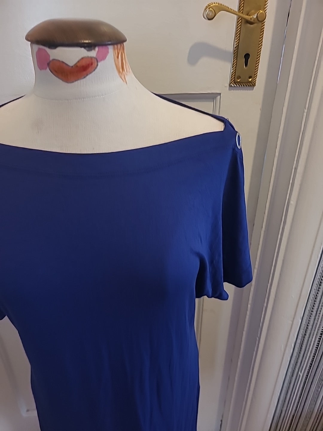 Ladies Next Size 12 Purple Short Sleeved Longline Top
