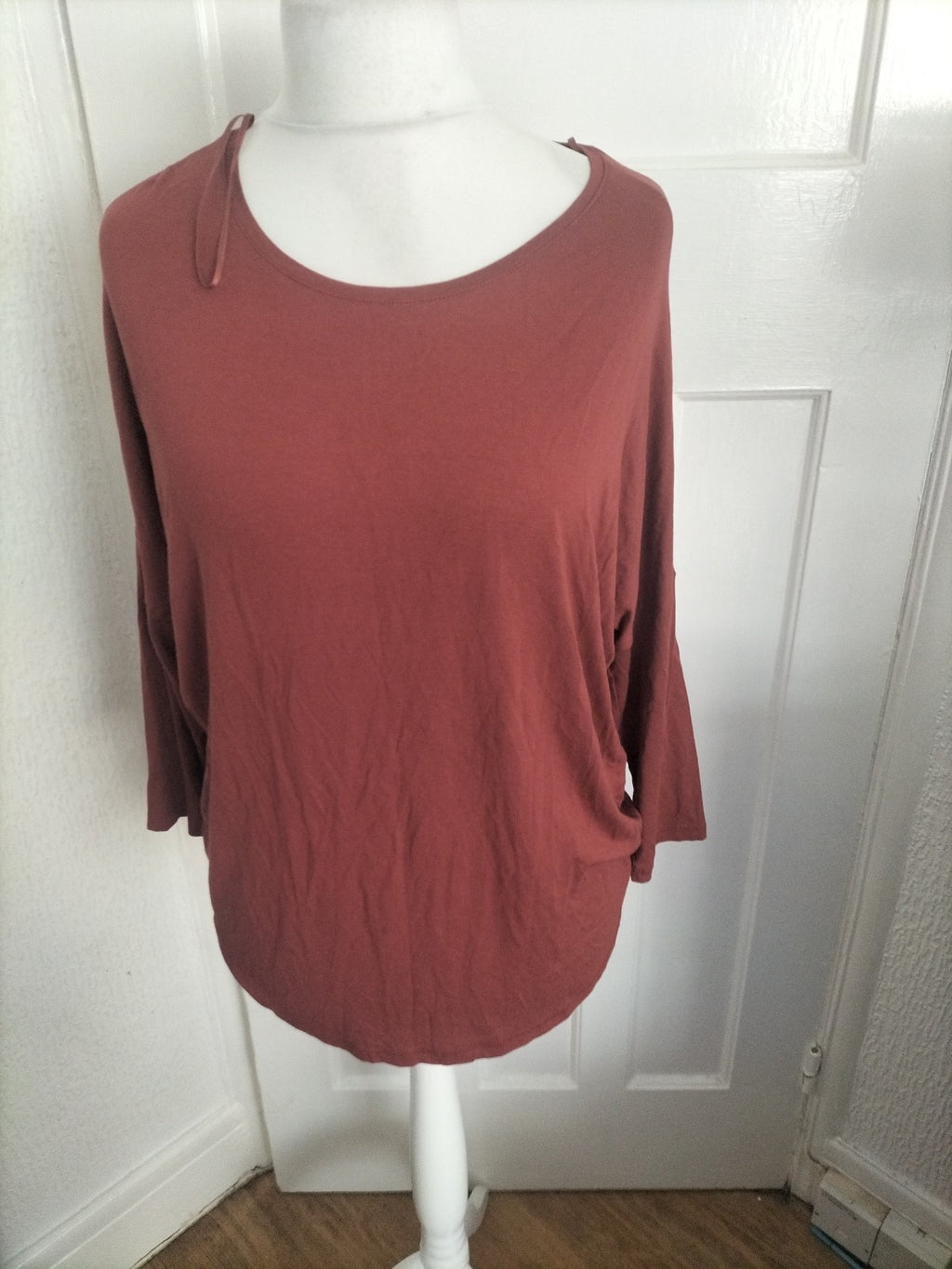 Ladies Select Size 12 Brown Long Sleeved Blouse
