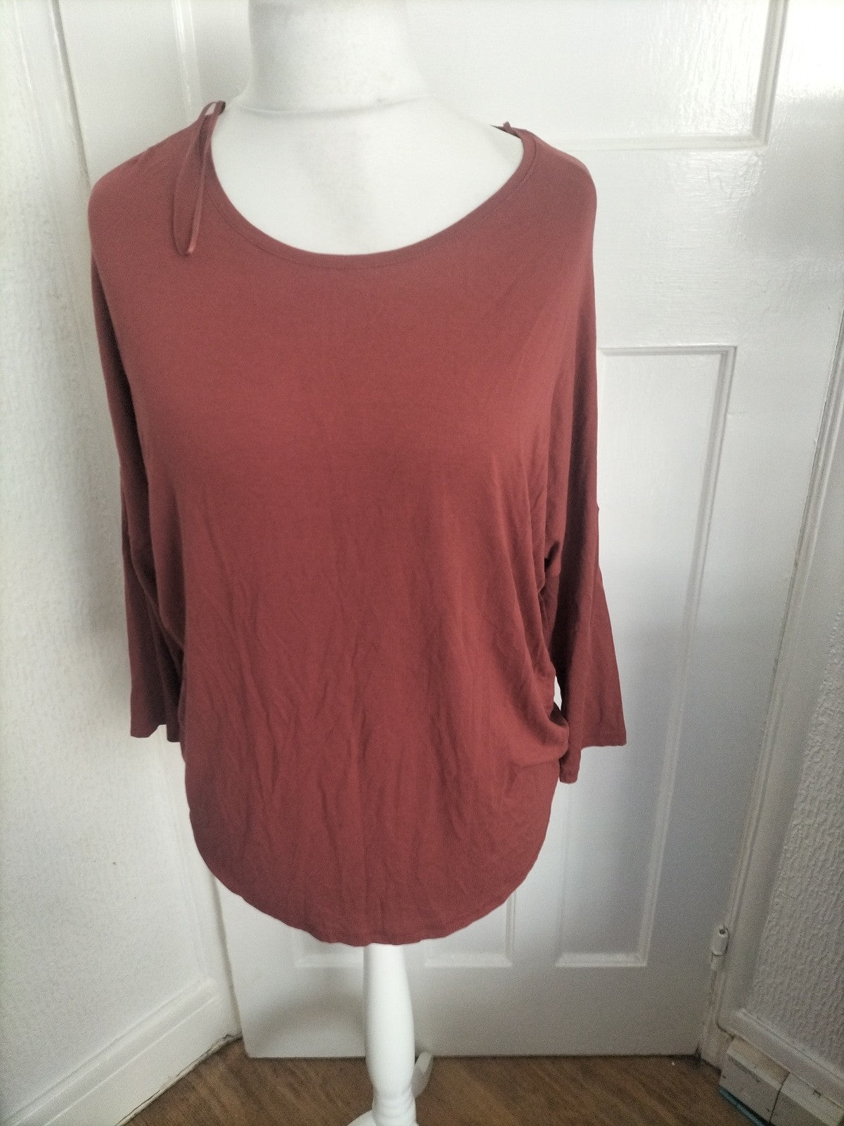 Ladies Select Size 12 Brown Long Sleeved Blouse