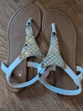 Ladies Size UK 6 Sandal White Pattern