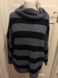 Brand New The Lounge Blue And Navy Jumper High Neck Large