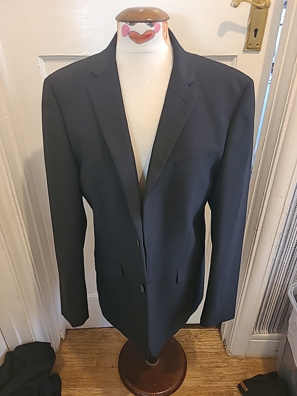 Mens George Size 40L Black Lined Padded Dinner Jacket