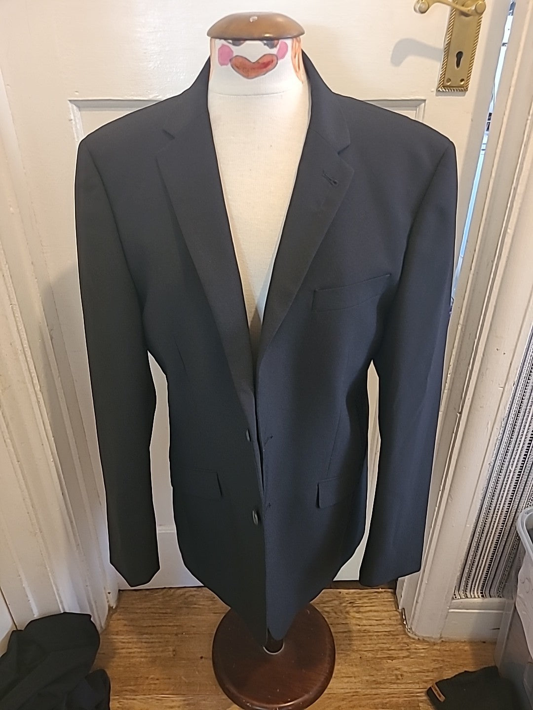 Mens George Size 40L Black Lined Padded Dinner Jacket
